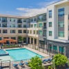 The pool area at Solana Lakewood 55 and over apartments in Lakewood